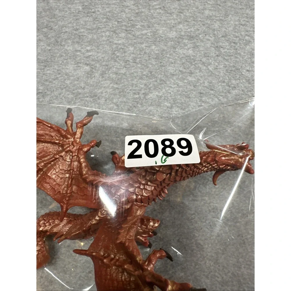 Safari‎ Ltd Thunder Dragon 2013 Mythical Realms Red Bronze Figure Collectible
